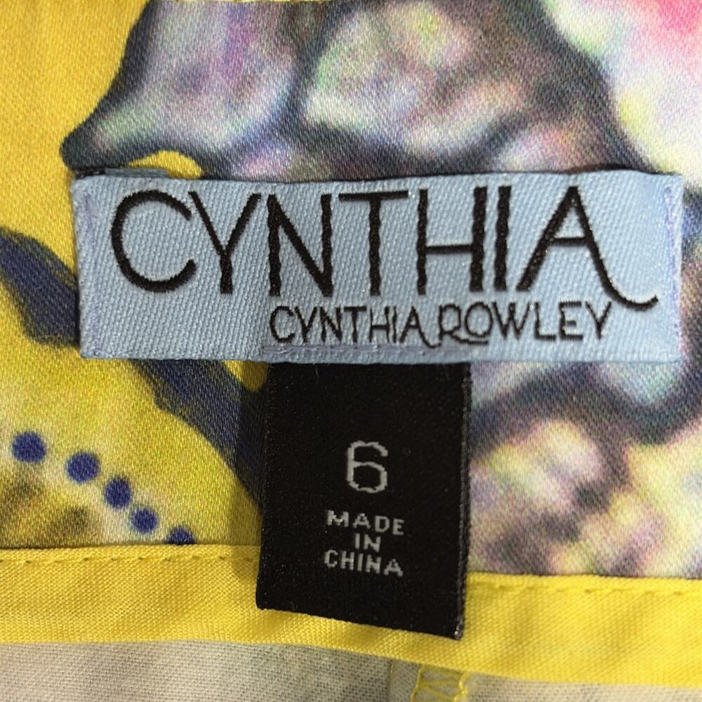 Cynthia Rowley Prima Floral Scalloped Bottom w/ Side Zip - Size 6 - Colorful - Picture 6 of 7